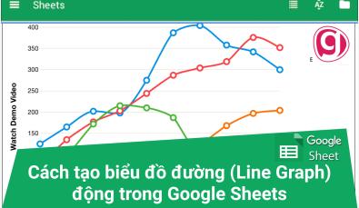 Cách tạo biểu đồ đường (Line Graph) động trong Google Sheets